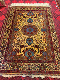 Koza Gul Carpet | Golden Yellow & Royal Blue