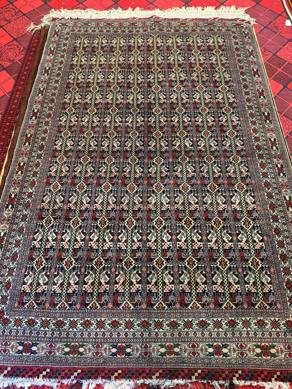 Ala Bakhmal Carpet | Slate Gray & Ochre