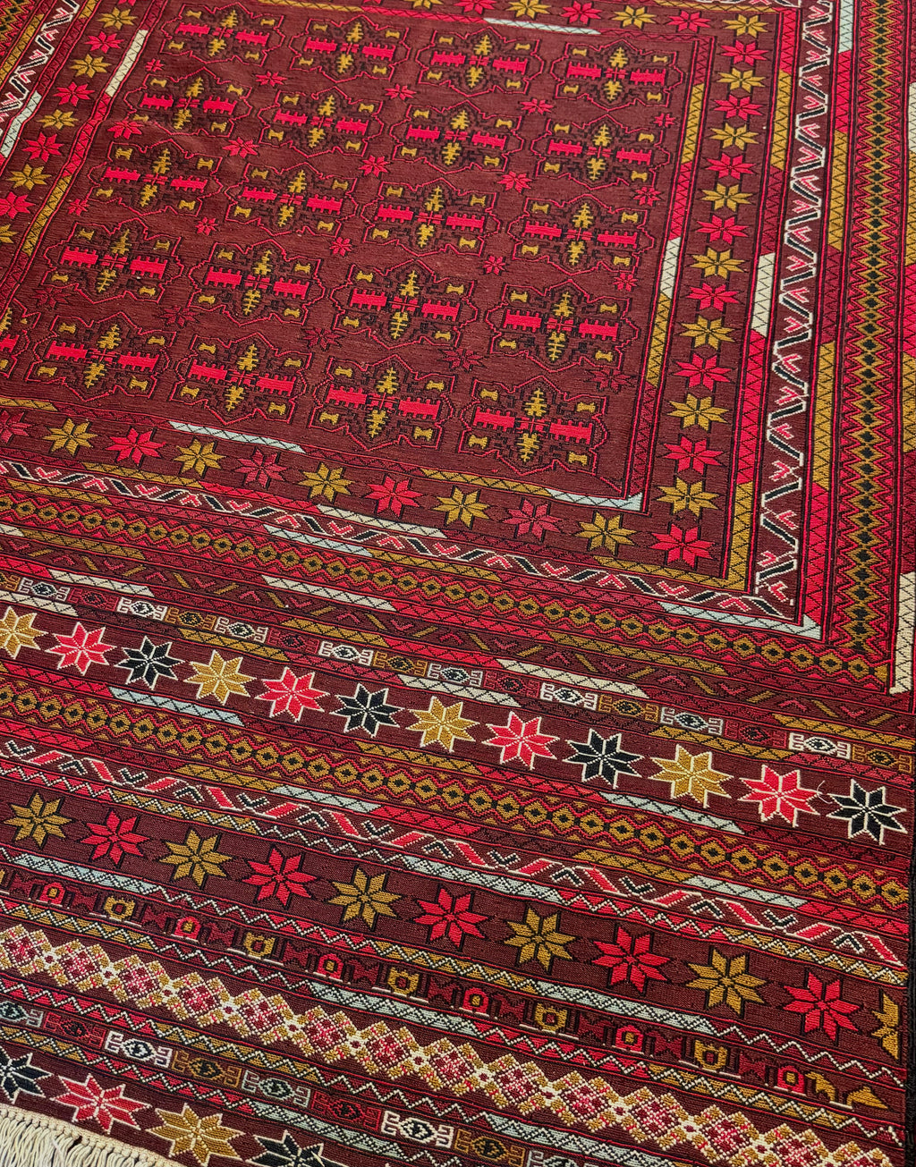 Kilim Maliki | Deep Crimson & Earthy Red